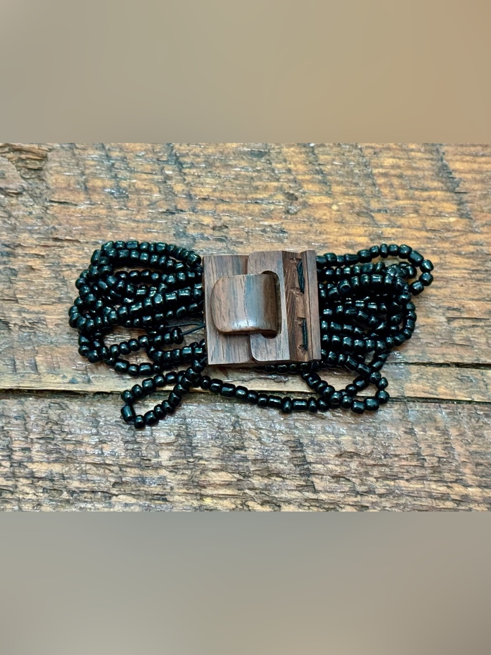 Beaded & Wood Bracelet